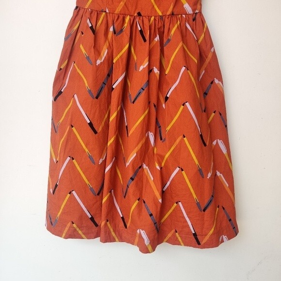 Modcloth Orange Chevron Dress - Picture 6 of 10